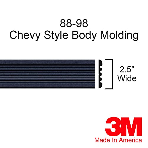 Autmotive Authority Automotive Authority Black Side Body Trim Molding for 1988-1998 Chevy GMC Tahoe Suburban Silverado Pickup Truck - 2.5" - C1500, 