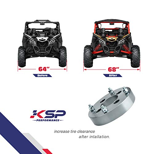 KSP Performance KSP 4x156mm Wheel Spacers Fit For Polaris Ranger RZR Xplorer Sportsman 400 500 600 700 800, 2"(50mm) Thickness with 3/8"-24 Stud