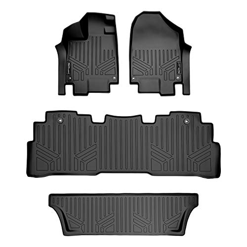MAX LINER MAXLINER Floor Mats 3 Row Liner Set Black Compatible with 2018-2022 Honda Odyssey - All Models