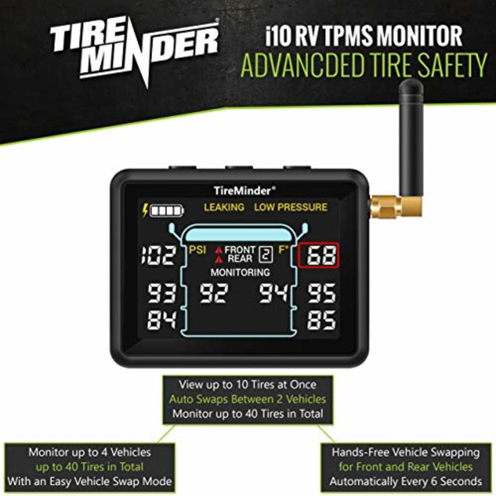 TireMinder i10 RV TPMS with 6 Transmitters