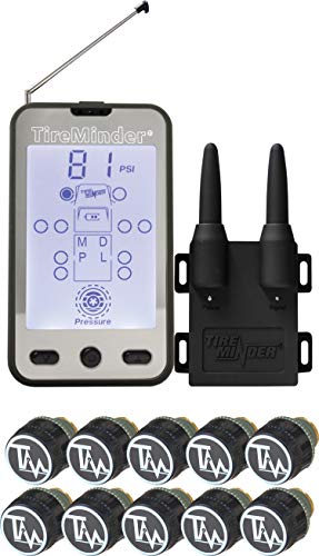 TireMinder TM-A1A-10 A1A Tire Pressure Monitoring System (TPMS) with 10 Transmitters for RVs, MotorHomes, 5th Wheels, Motor Coac