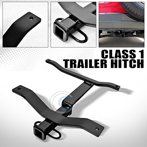 R&L Racing Black Finished Class 1 Trailer Hitch Receiver Rear Bumper Tow Kit 1.25" Custom Fit 97-01 for Honda CRV SUV