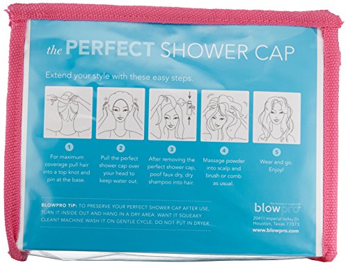 BlowPro blowpro Waterproof Shower Cap – Anti Humidity, Mold Resistant &  Breathable – Terry Cotton Lined Bath Hat Turban – Elastic Band,