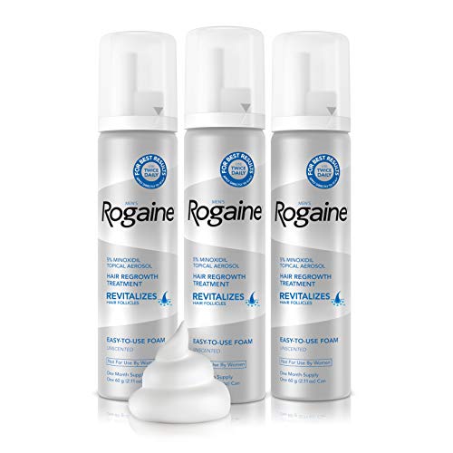 Rogaine Mens Rogaine 5% Minoxidil Foam for Hair Loss and Hair Regrowth, Topical Treatment for Thinning Hair, 3-Month Supply
