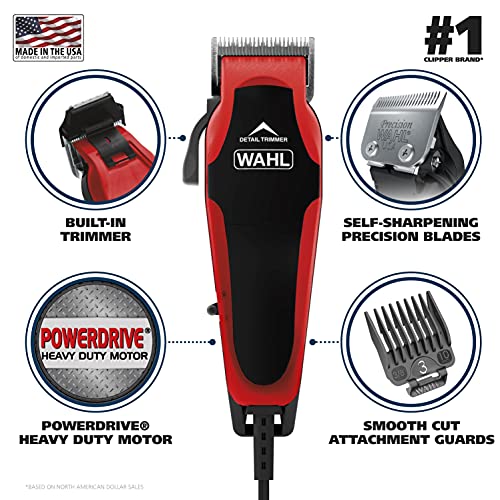 Wahl Clipper Clip n Trim 2 In 1 Hair Cutting Clipper/Trimmer Kit with Self  Sharpening