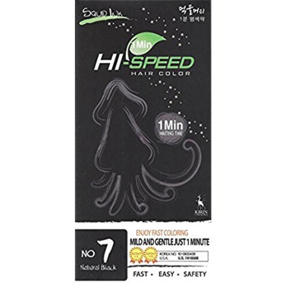 1 Minute_Hi Speed Ha 1 Minute Hi Speed Squid Ink Hair Color #7 Natural Black