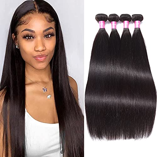Grace Length 10A Remy Brazilian Virgin Hair Straight 24 26 28 30 inches  Mink Human Hair 4 Bundles Deals Unprocessed Brazilian Straight Hair E