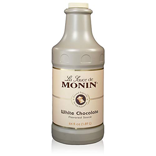 Monin - Gourmet White Chocolate Sauce, Creamy and Buttery, Great for Desserts, Coffee, and Snacks, Gluten-Free, Non-GMO (64 Fl O