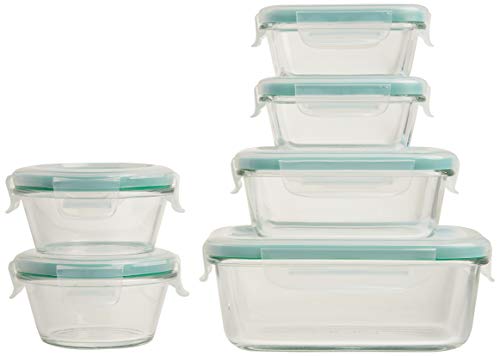 OXO 11230200 Good Grips Smart Seal Container 12 Piece Glass Container Set,Clear