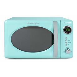 Nostalgia RMO7AQ Retro 0.7 Cu Ft 700-Watt Countertop Microwave Oven, 12 Pre Programmed Cooking Settings, Digital Clock, Easy Cle