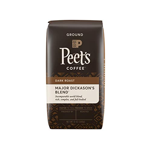 Peets Coffee Major Dickasons Blend, Dark Roast Whole Bean Coffee, 12 oz