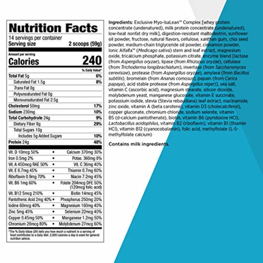 Isagenix IsaLean Shake - Complete Superfood Meal Replacement Drink Mix for Healthy Weight Loss and Lean Muscle Growth - 826 Gram