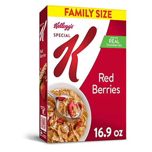 Special K Kelloggs Special K, Breakfast Cereal, Red Berries, Made With Real Strawberries, Family Size, 16.9oz Box