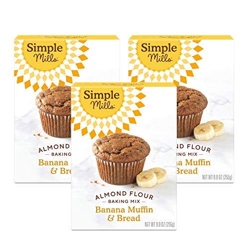 Simple Mills Almond Flour Baking Mix, Gluten Free Banana Bread Mix, Muffin Pan Ready, Made with whole foods (Packaging May Vary)