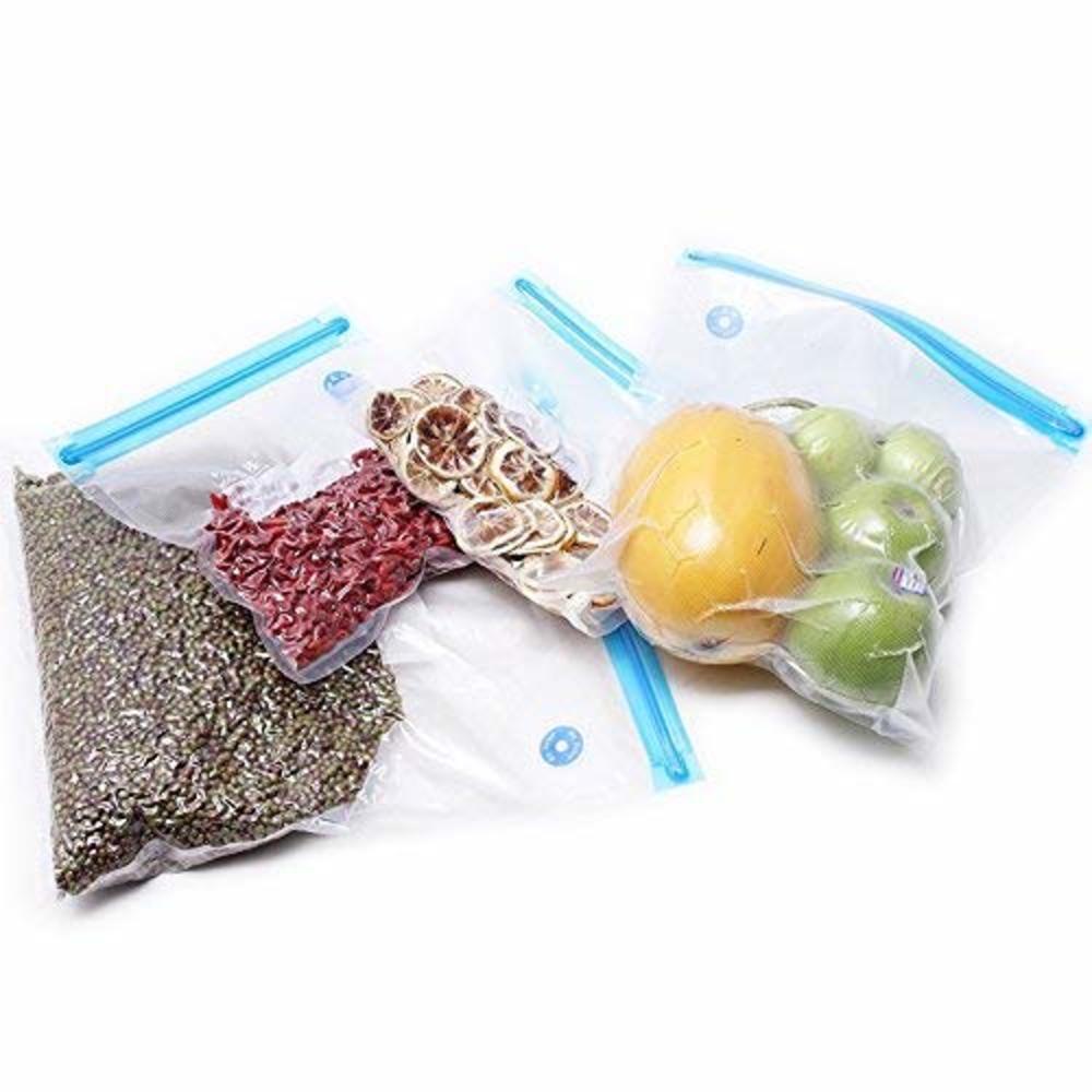 FOYO 18-quart vacuum zipper bag, vacuum-sealed food storage bag, double-layer zipper design, BPA-free