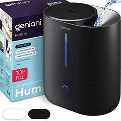 GENIANI Top Fill Cool Mist Humidifiers for Bedroom & Essential Oil Diffuser - Smart Aroma Ultrasonic Humidifier for Home, Baby, 