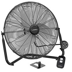 Lasko Products Lasko Metal Commercial Grade Electric Plug-In High Velocity Floor Fan with Wall Mount Option and Remote Control for Indoor Home,