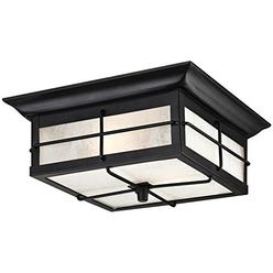 Westinghouse 6204800 Orwell Two Light Outdoor Flush Fixture&#44; Textured Black
