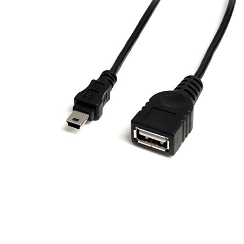 StarTech.com 1 ft Mini USB 2.0 Cable - USB A to Mini B F/M - USB cable - USB (F) to mini-USB Type B (M) - USB 2.0 - 1 ft - black