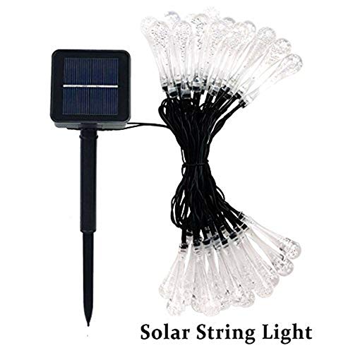 Berocia Solar String Lights Outdoor Waterproof 30 LED Camping 20ft 8 Modes Color Changing Novelty Patio Fairy String Lights Deco
