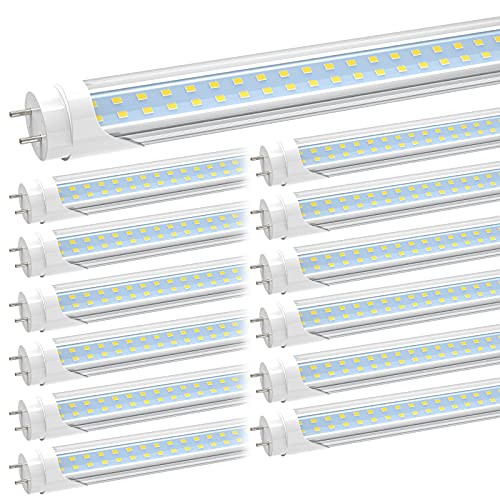 JESLED 4FT T8 LED Tube Light Bulbs, 24W 5000K Daylight White, 3000LM, 4 Foot T12 LED Replacement for Flourescent Tubes, Ballast 