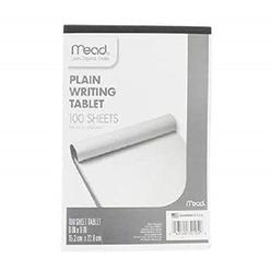 Mead Writing Tablet, 6" x 9" Paper Pad, Plain Note Pad, 100 Sheets (70104)