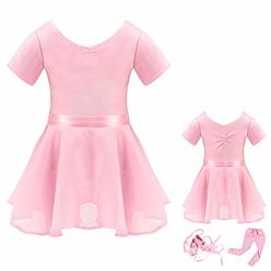BARWA American Doll Me Doll Matching Outfits Clothes 4 PCS Ballet Ballerina Outfits Dance Dress Costume for Girls and 18 inch Do