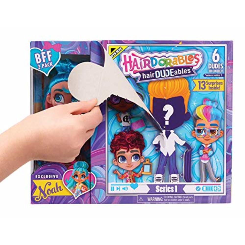 Just Play Hairdorables HairDUDEables Collectible Dolls, Series 1, Styles May Vary