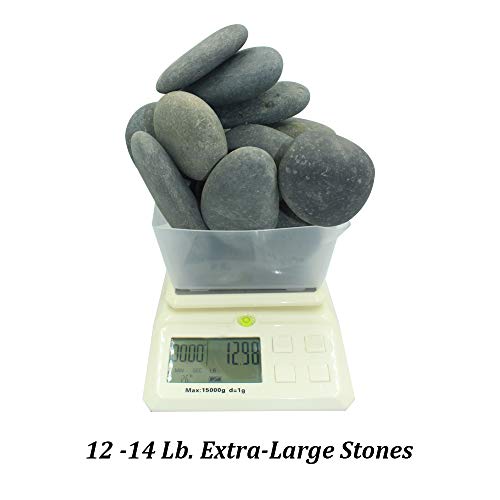 Koltose by Mash Ultra Large River Rocks for Painting – 20 Extra Big Rocks, 3.5” - 5” Inch Flat Smooth Stones, 12-14 LB. of Craft Rocks for Rock 