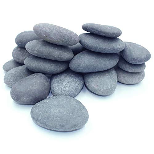 Koltose by Mash Ultra Large River Rocks for Painting – 20 Extra Big Rocks, 3.5” - 5” Inch Flat Smooth Stones, 12-14 LB. of Craft Rocks for Rock 