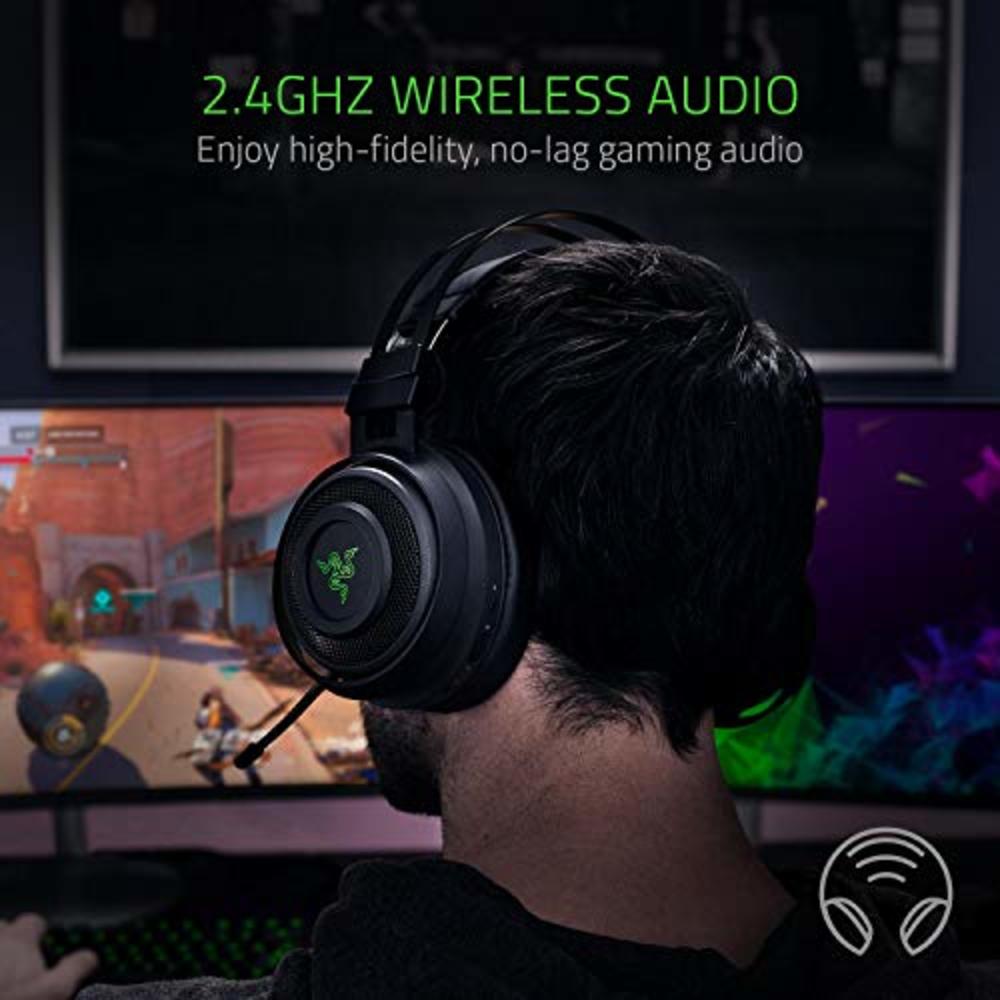 Achternaam Identiteit Productiecentrum Razer Nari Wireless 7.1 Surround Sound Gaming Headset: THX Audio,  Auto-Adjust Headband & Swivel Cups,