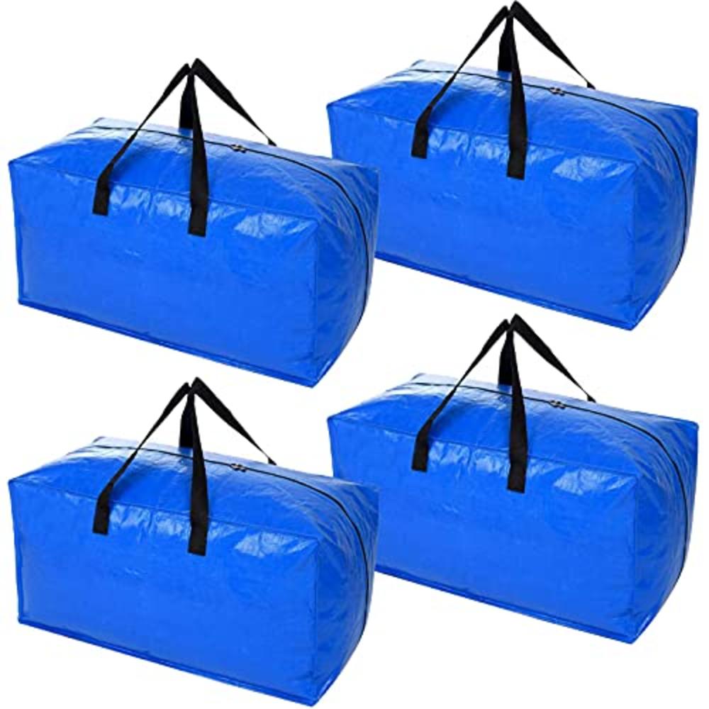 Happy Cheers Heavy Duty Extra Large Storage Bags, XL Blue Moving Bags for College Dorm Room Essentials, Moving Supplies Compatible with IKEA 