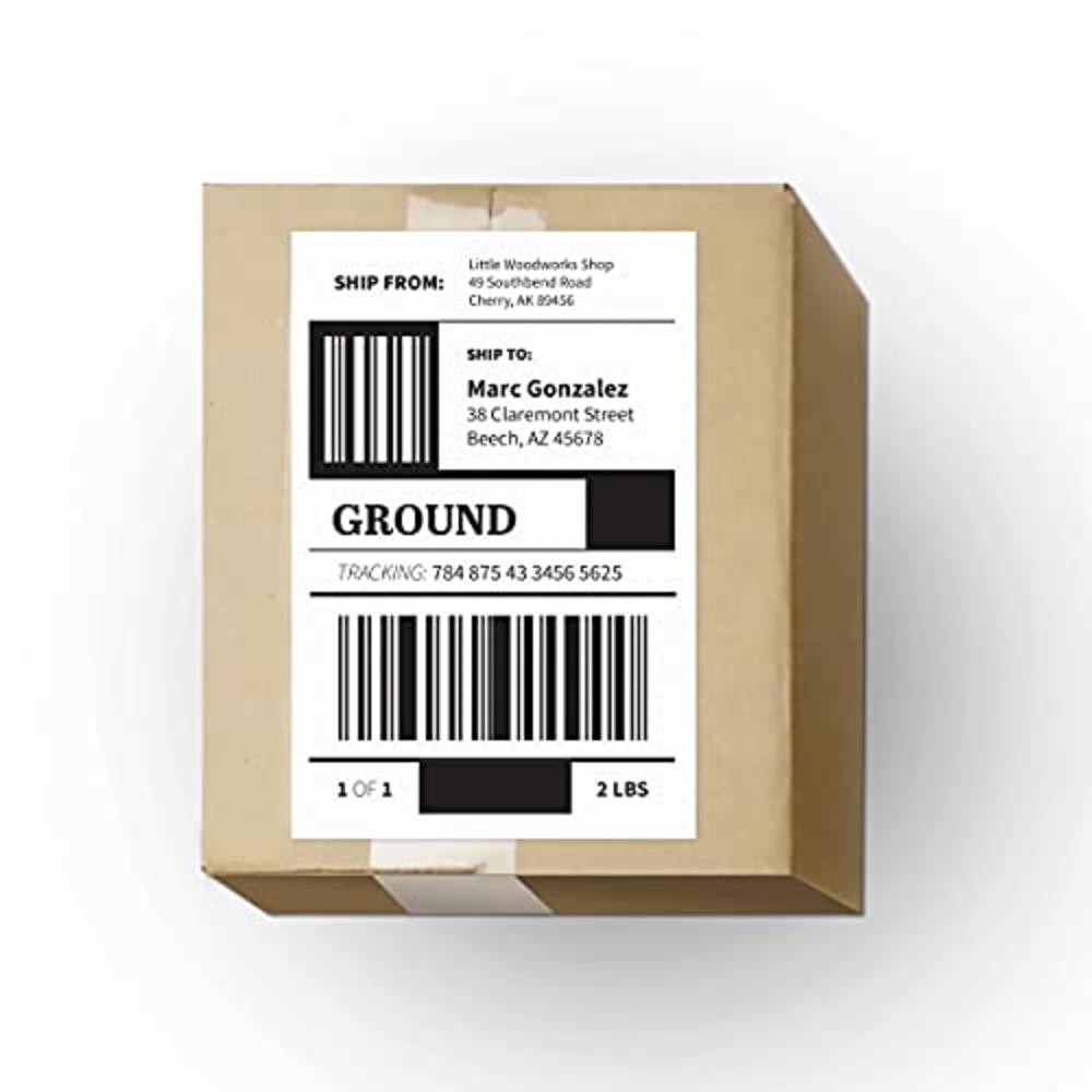 Maco MACO Laser/Ink Jet White Internet Shipping Labels, 5-1/2 ...