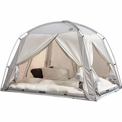 DDASUMI Signature 4Door Indoor Bed Tent, Privacy Play Tent on Bed for Warm and Cozy Dream Sleep Tent, Floorless Type Tent.Cotton