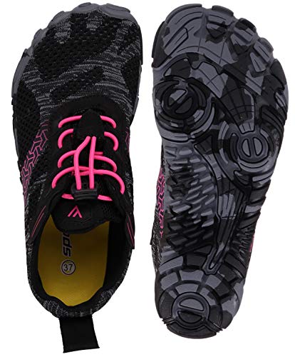 Joomra Women Barefoot Trail Running Shoes Size 6.5-7 Ladies Wide Minimalist Zero Drop Trekking Sneakers Gym Antislip Toes Hiking