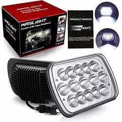 KASLIGHT H6054 Led Headlights, KASLIGHT Pair 5x7 Led Headlights 7x6 Headlamp Hi/Low Sealed Beam H4 9003 Plug 6054 H5054 for Jeep Wrangler