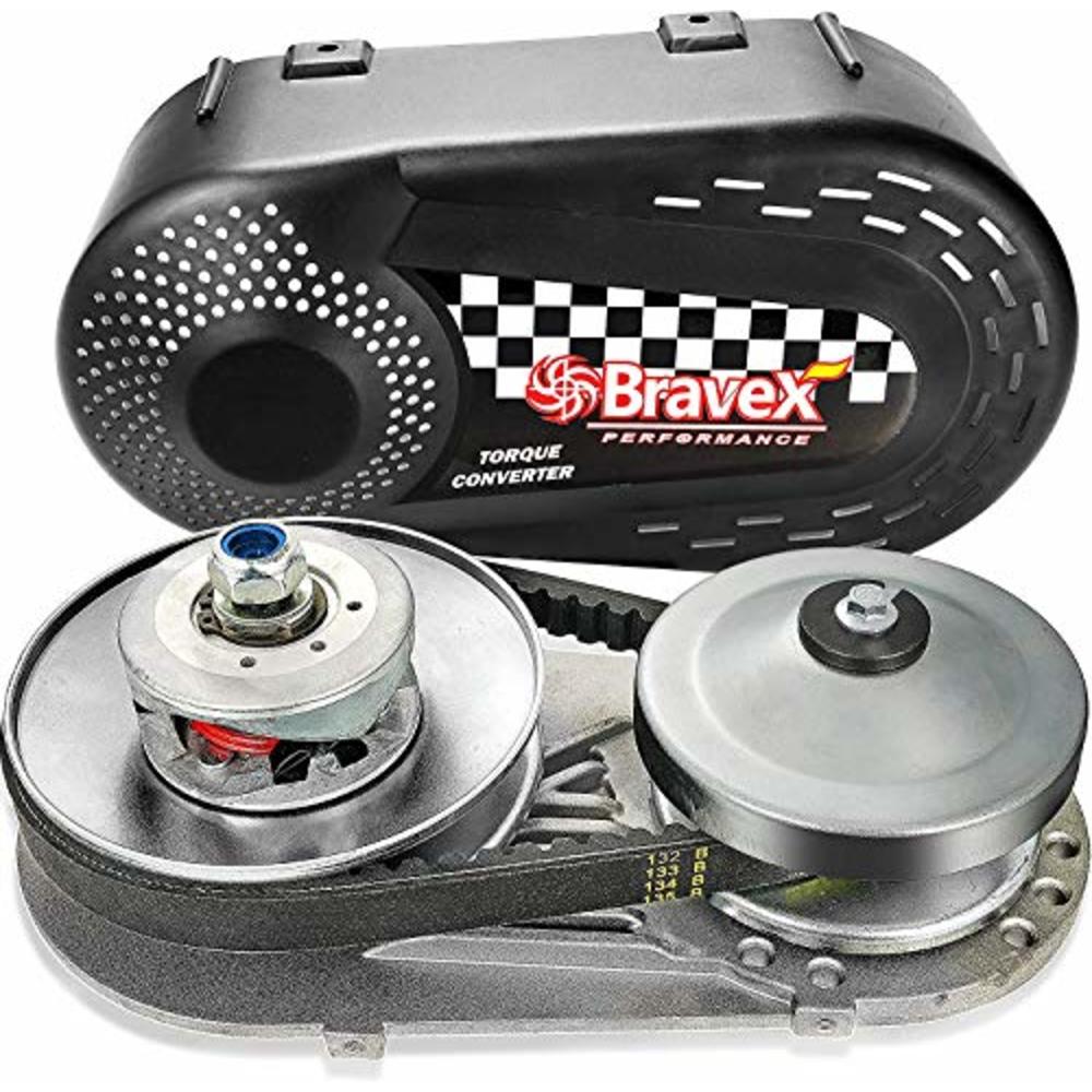 AcPulse Complete Torque Converter Go Kart Clutch Kit Set 3/4inch 10T #40/41 and 12T #35 Chain Replacement for 218353A Manco Comet TAV2