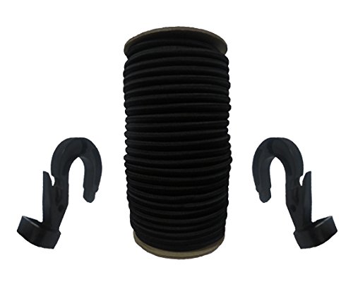 Apcc Make UR Own Custom Bungee Cord Assembly Package - 1/4" x 100FT. Shock cord w/10 Pcs. Adjustable Hooks.