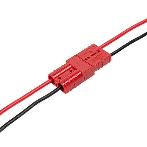 HYCLAT Red 2-4 Gauge 175 A Battery Quick Connect/Disconnect Wire Harness Electrical Motors Plug Connector Recovery Winch Trailer