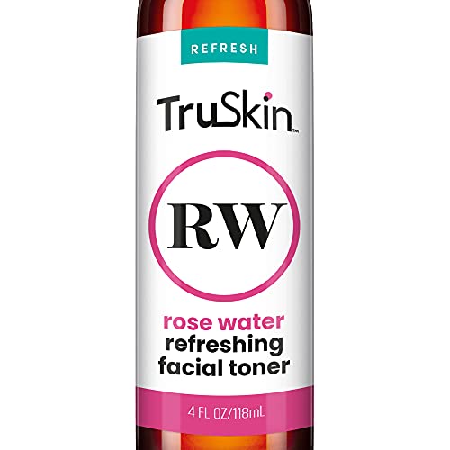 TruSkin Naturals TruSkin Rose Water Facial Toner Spray, Face Care Mist for All Skin Types, Daily Skin Care, 4 fl oz