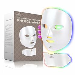 Project E Beauty LED Light Therapy Face & Neck Mask | Wireless Photon Skin Rejuvenation Red Blue Green Therapy 7 Color Treatment