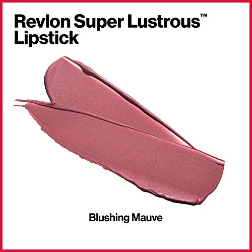 Revlon Super Lustrous Lipstick with Vitamin E and Avocado Oil, Pearl Lipstick in Mauve, 460 Blushing Mauve, 0.15 oz