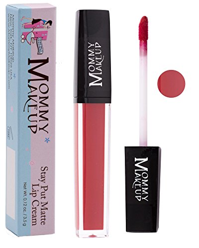 Mommy Makeup Stay Put Matte Lip Cream | Kiss-Proof/Mask-Proof Matte Lipstick - a true classic red [Marilyn]