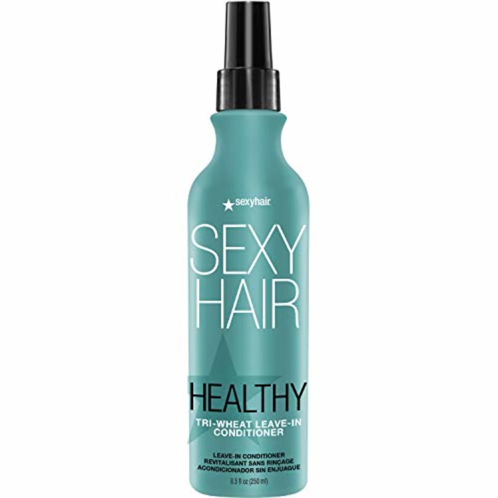 SexyHair Healthy Tri-Wheat Leave-In Conditioner, 8.5 Oz | Up to 90% Better Detangling | Reduces Breakage | Moisture, Smoothness,