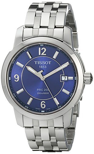 Tissot Mens T0144101104700 PRC 200 Stainless Steel Blue Dial Watch