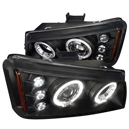 Spec-D Tuning Projector Headlights Black Lamp Compatible with Chevy Silverado 2003-2006, 2007 Old Body Style, 2002-2006 Avalanch