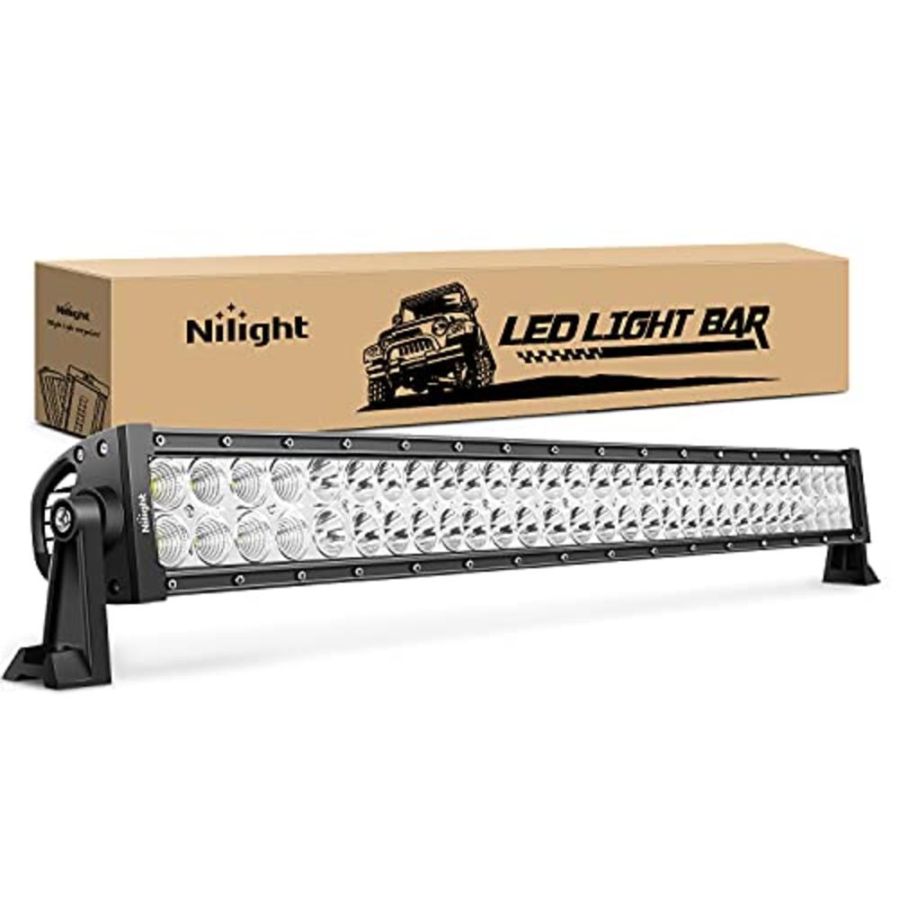 Nilight - 70004C-A LED Light Bar 32 Inch 180W Spot Flood Combo LED Driving Lamp Off Road Lights LED Work Light Boat Jeep Lamp,2 
