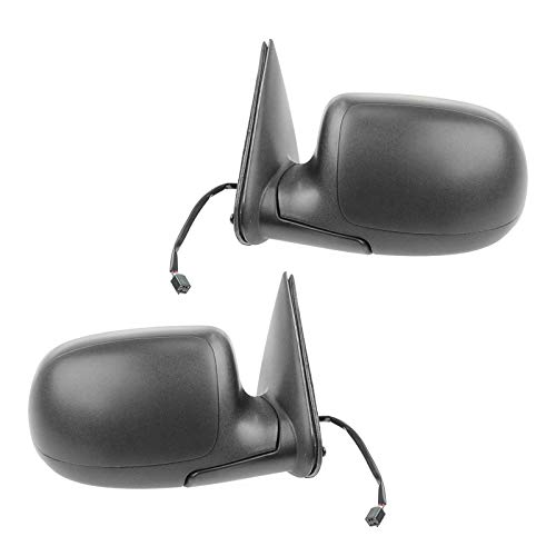Am Autoparts Side View Power Heated Mirrors Black Textured Pair Set for Chevy GMC