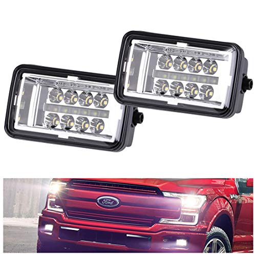 Kiwi Master Upgrade F150 LED Fog Lights Compatible for 2015-2020 Ford F-150 4 Inch LED Fog Light Assembly Kit with DRL,40W CREE 