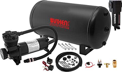 Vixen Air Suspension Kit for Truck/Car Bag/Air Ride/Spring. On Board System- 200psi Compressor, 6 Gallon Tank. for Boat Lift,Tow